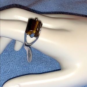 Natural Stone Stainless Steel Ring